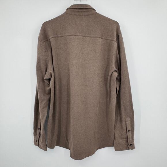 Member's Mark Camden sweater shirt men's XL button front long sleeve brown NEW - Picture 3 of 9